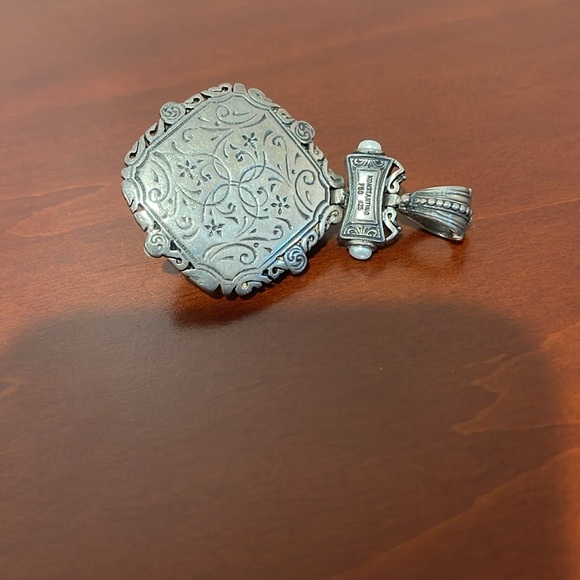 Signed Konstantino Sterling Silver and 18k Gold Enhancer Pendant - Picture 5 of 11